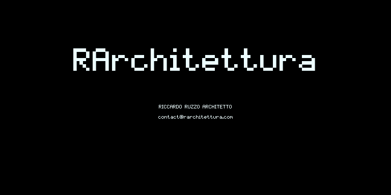 &nbsp;RArchitettura RICCARDO RUZZO ARCHITETTO contact@rarchitettura.com
