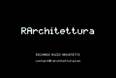 &nbsp;RArchitettura RICCARDO RUZZO ARCHITETTO contact@rarchitettura.com